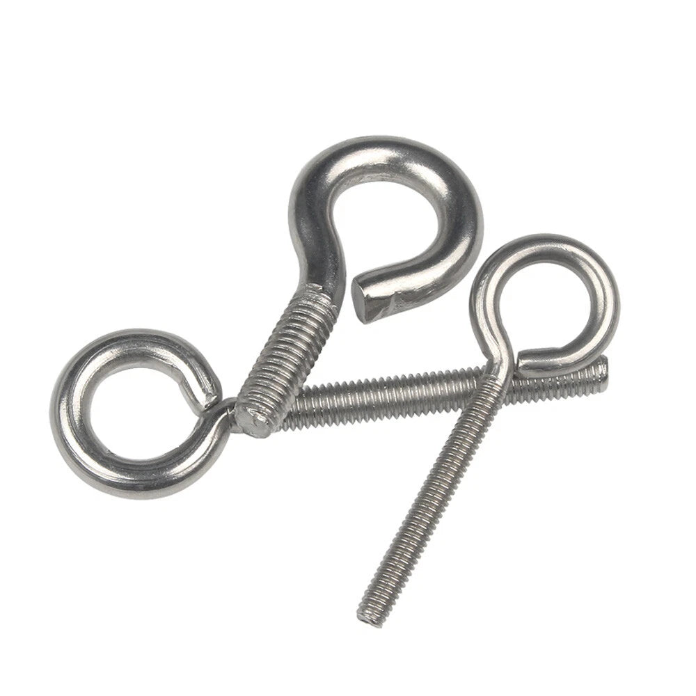 Galvanised Eye Screws Hooks Eye Bolts Closed Screws Rod Stainless Threaded Rings