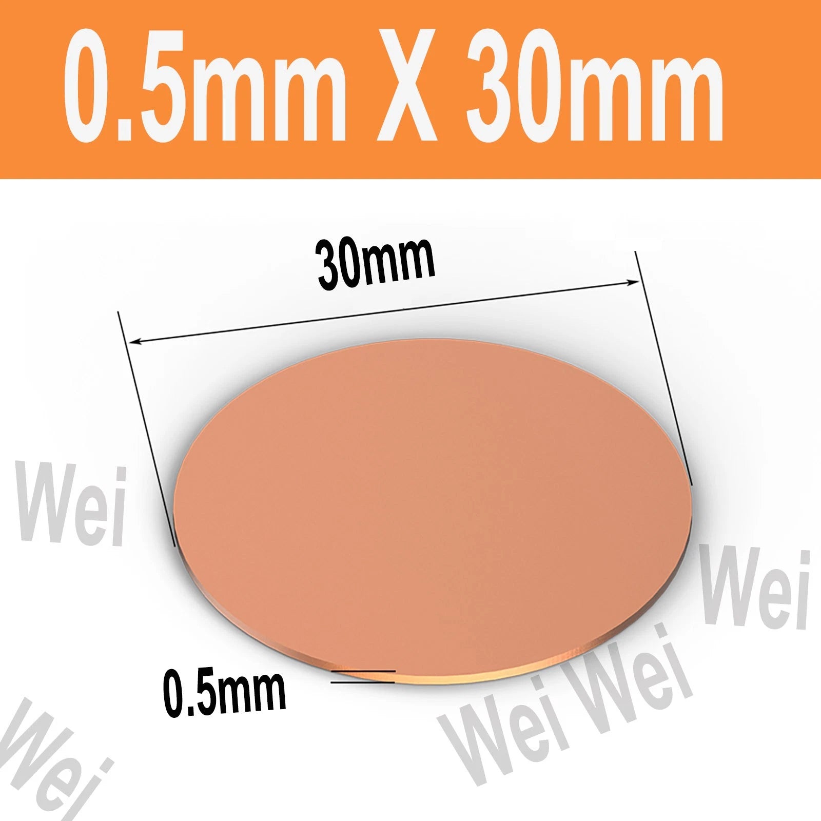 Solid Pure Copper Discs Blanks Round Plate Metal Sheet 0.5mm - 5mm Thick Cu 99.9