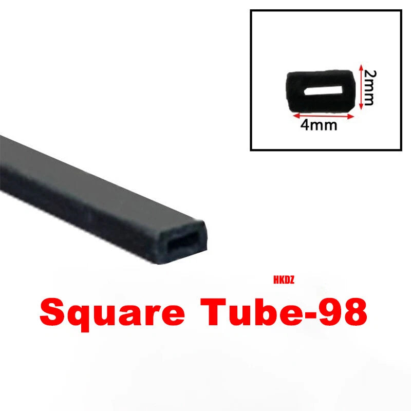 Square Silicone Rubber Hollow Tube Pipe Protector Seal Strips Width 2.5mm~108mm
