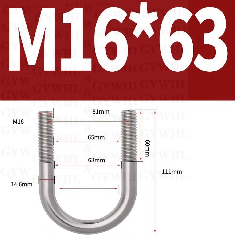 Marine Grade Round Bend U - Bolts — A2 & A4 Stainless Steel, M6 to M20 - HomeDIYer