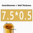 H62 Brass Round Tube Pipe Hollow Tube OD 0.8mm 0.9mm 1mm-30mm Length 200mm 500mm