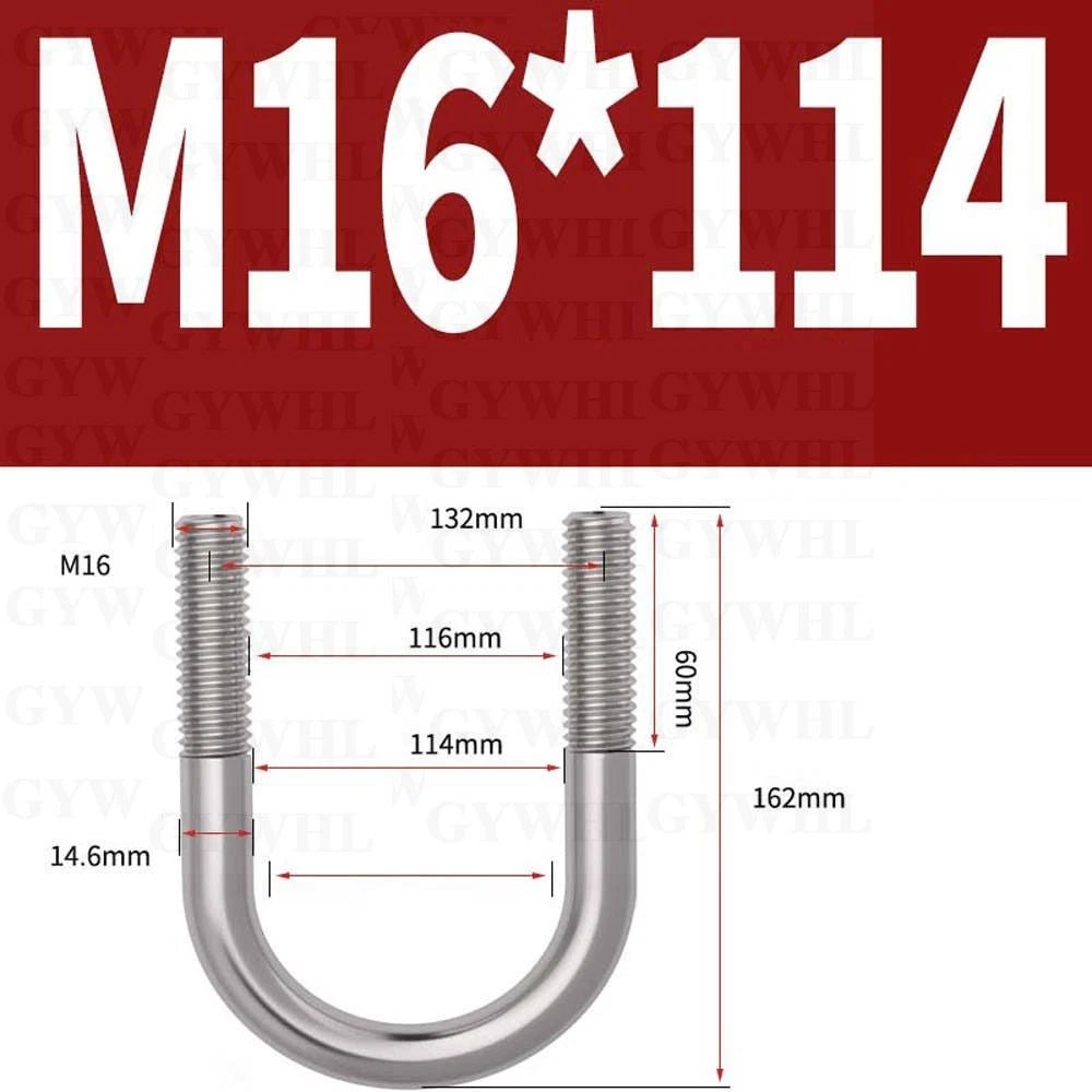 Marine Grade Round Bend U - Bolts — A2 & A4 Stainless Steel, M6 to M20 - HomeDIYer