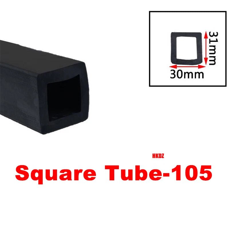 Square Silicone Rubber Hollow Tube Pipe Protector Seal Strips Width 2.5mm~108mm