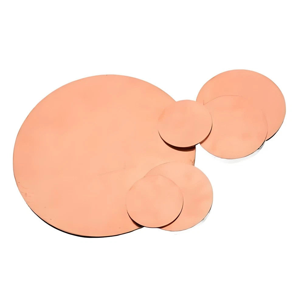 Solid Pure Copper Disc Blank Cut Round Sheet Plate Thick 0.3-5mm Dia 50mm-300mm
