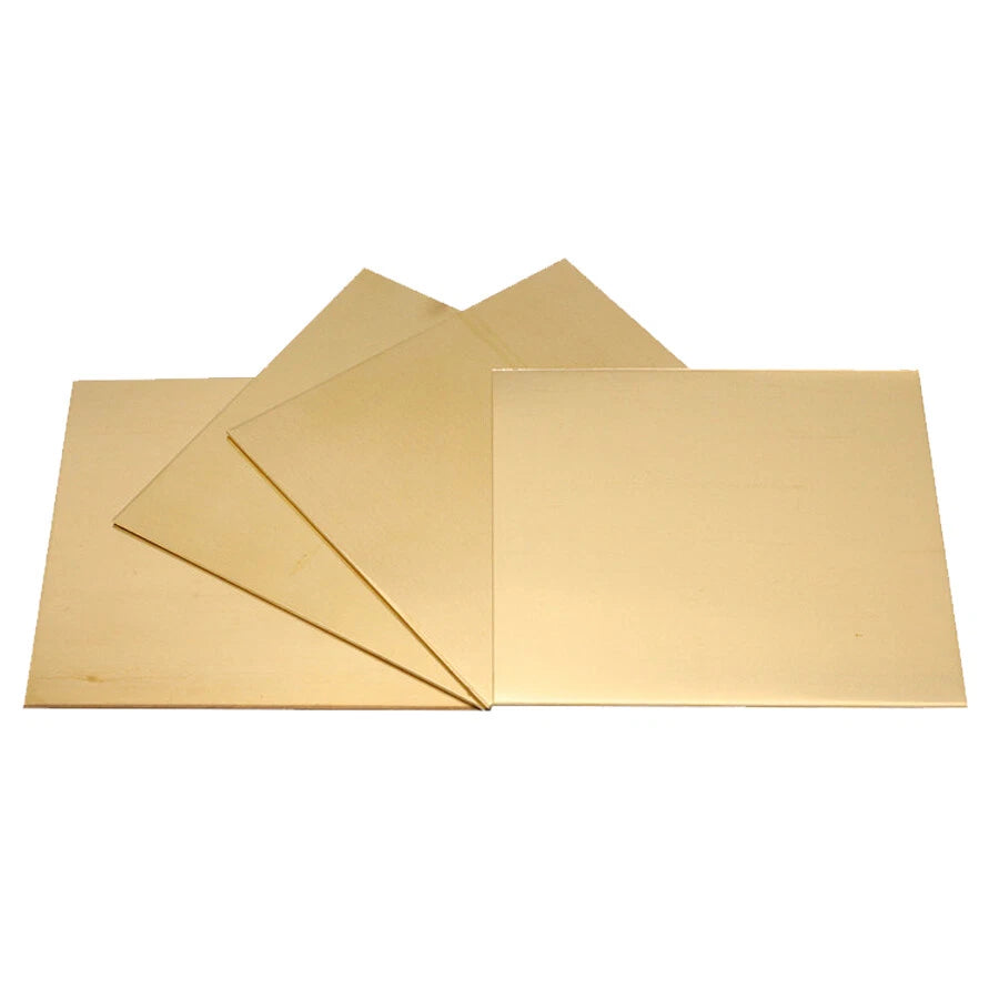100~300mm CuZn40 H62 Brass Metal Flat Plate Square Sheet Foil Thick 0.5mm - 6mm