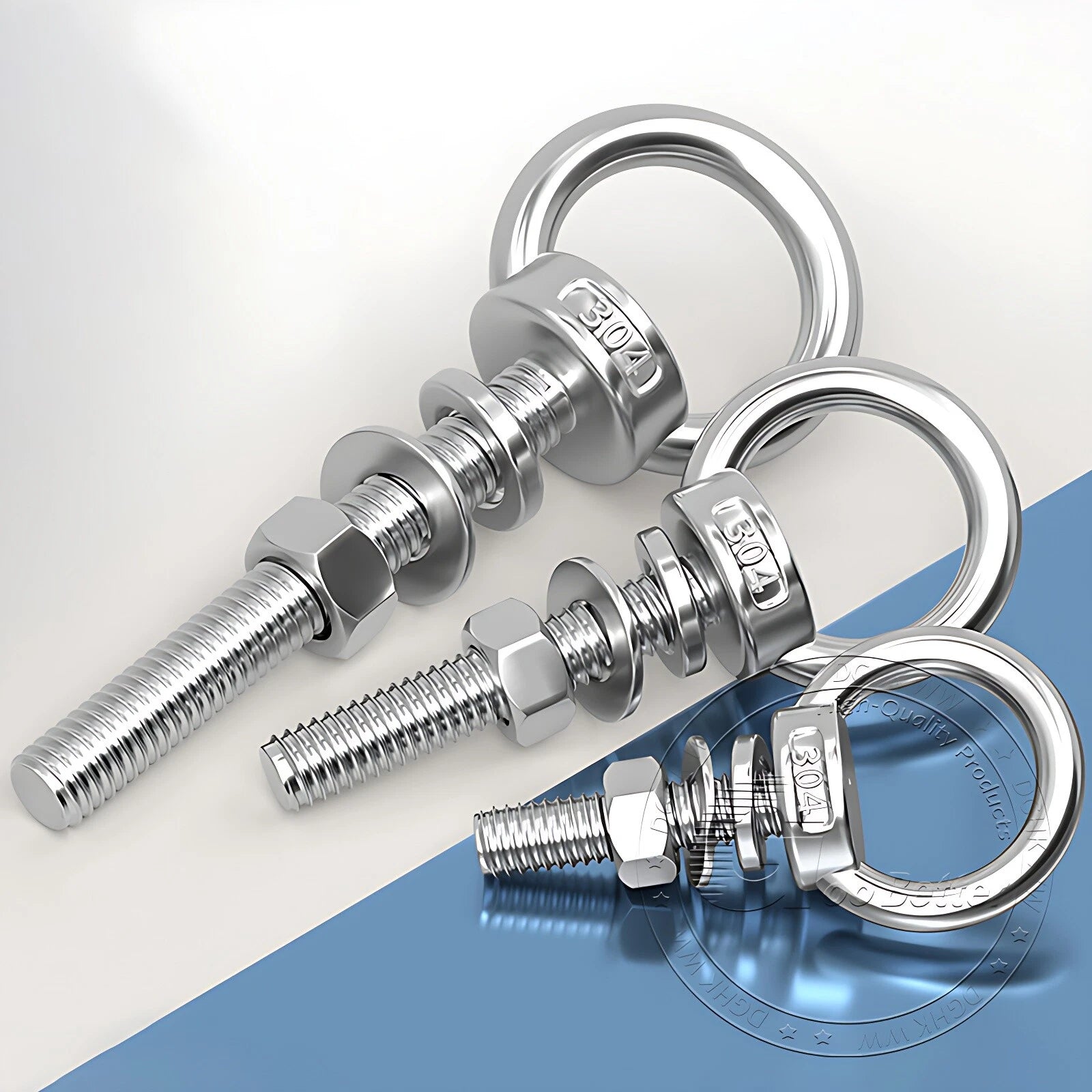 LIFTING EYE BOLTS NUTS & WASHERS A2 STAINLESS STEEL M3 M4 M5 M6 M8 M10 M12 - M30