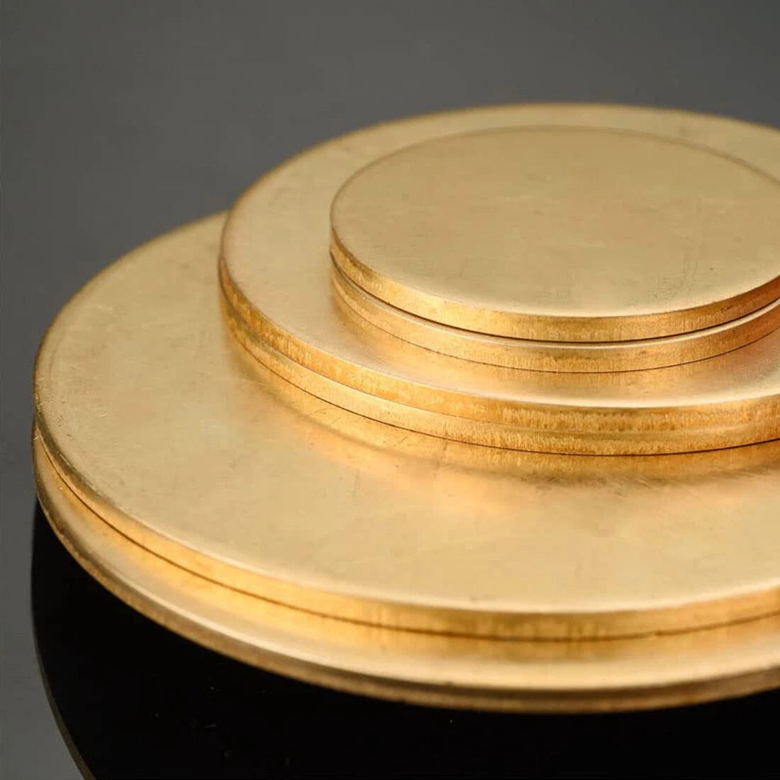 H62 Solids Brass Discs Blanks Metal Round Sheets OD 10-300mm Thick 0.3/0.5mm~4mm