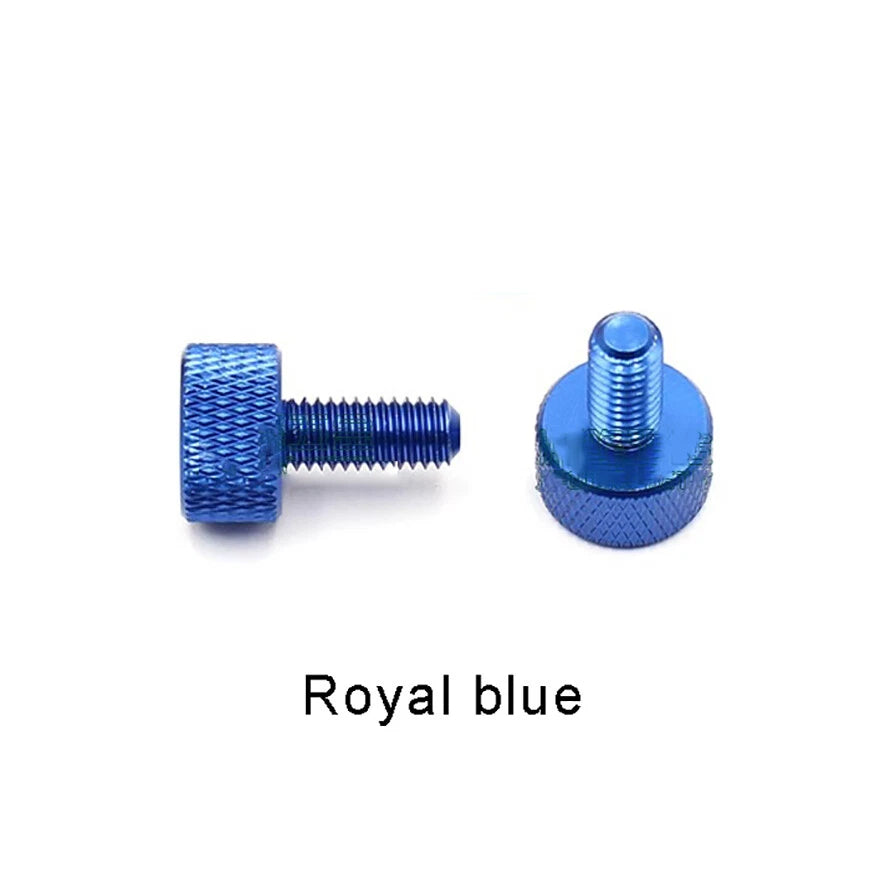 M6 Aluminum Knurled Thumb Screws Color Flat Head Thumbscrew Bolt 10mm-20mm Long