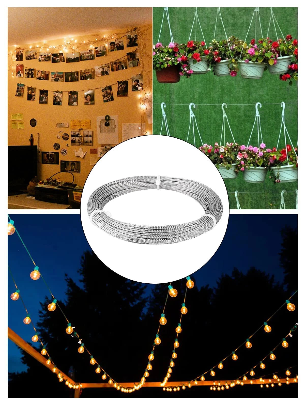 Stainless Steel A2 304 Wire Rope Lifting Metal Cable Rigging 0.3mm 0.4mm to 20mm