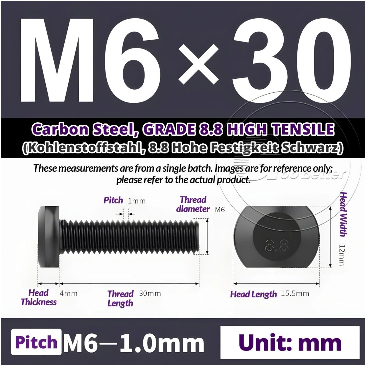 T - Slot Bolts M6 to M20 | Grade 8.8 High Tensile | T - Track Bolts 16mm–500mm - HomeDIYer