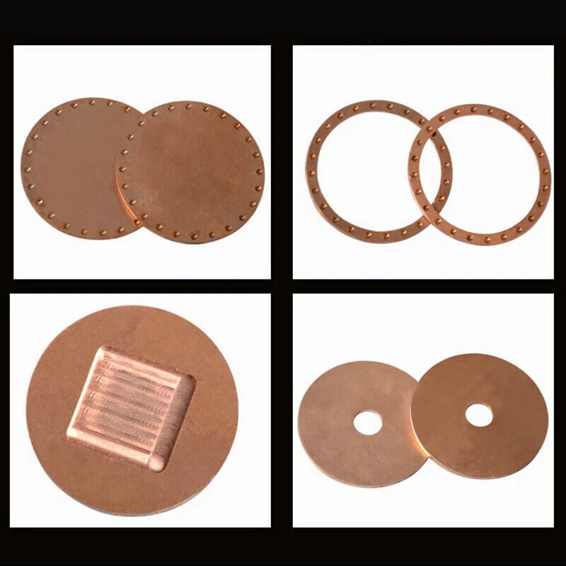 Solid Pure Copper Discs Blank Round Plate Metal Sheet 50-200mm OD 0.8-3mm Thick