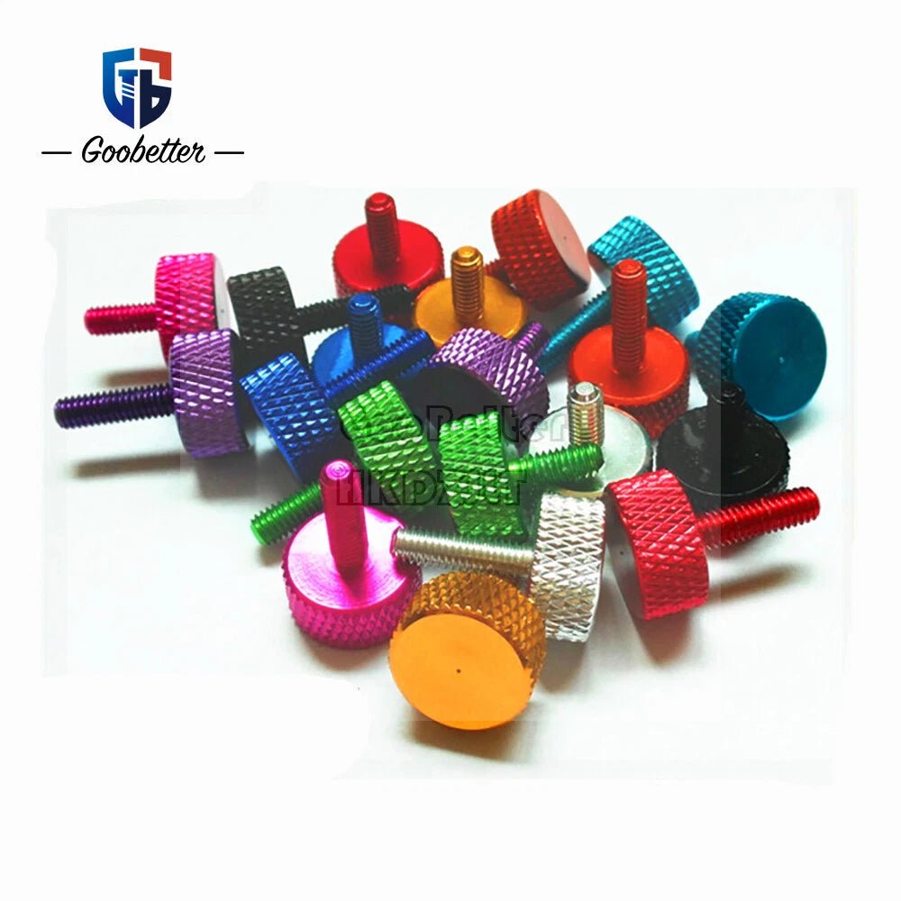 M3 Knurled Thumb Screws – Aluminum Anodized, Colorful, M3 x 20–50 mm - HomeDIYer