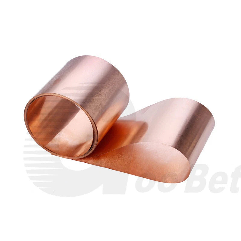 99.9% Pure Copper T2 Cu Metal Sheet Foil Plate Strip Band Thick 0.1mm-0.15mm