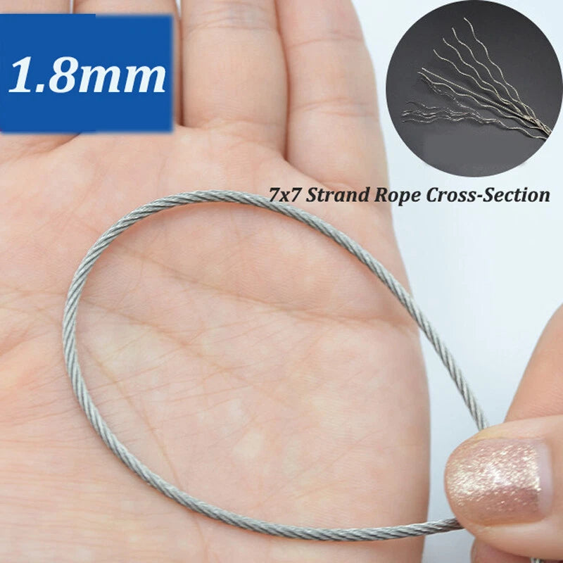 0.3mm 0.5mm 0.8mm 1mm 5mm 10mm 12mm 16mm 304 Steel Wire Rope Lifting Metal Cable