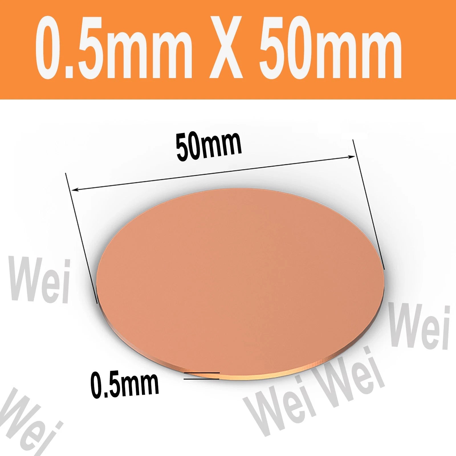 Solid Pure Copper Discs Blanks Round Plate Metal Sheet 0.5mm - 5mm Thick Cu 99.9