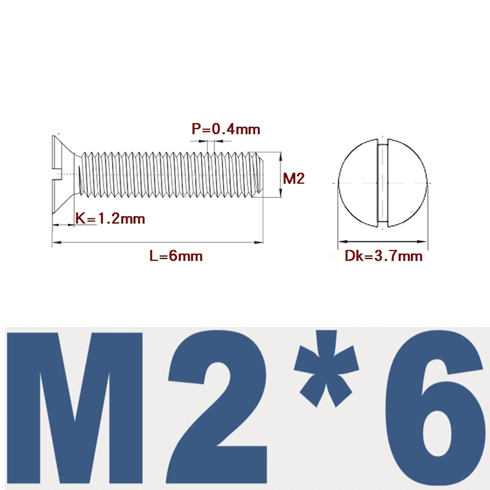 Countersunk Slotted Machine Screws M2–M8 | A2 Stainless Steel DIN 963