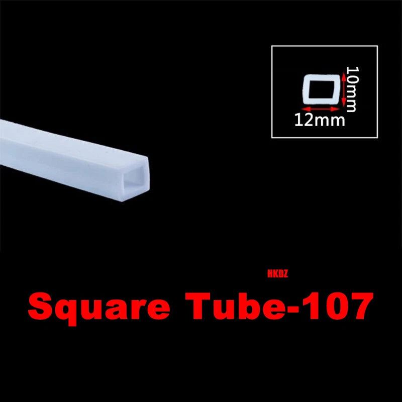 Square Silicone Rubber Hollow Tube Pipe Protector Seal Strips Width 2.5mm~108mm