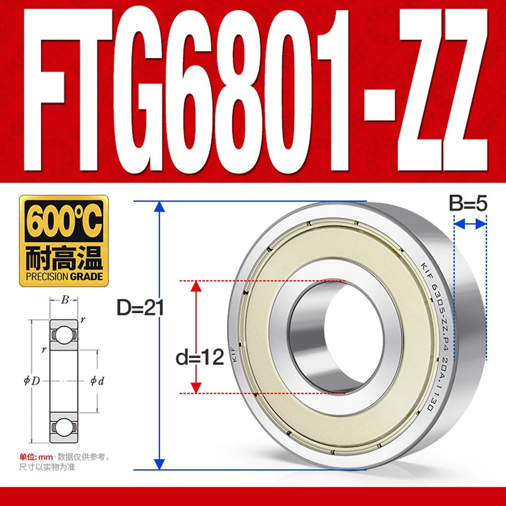 Deep Groove Ball Bearing Bearings Inner-Ø 10/12/15/17/20/25/30/35mm Various Size