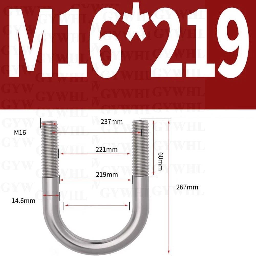 Marine Grade Round Bend U - Bolts — A2 & A4 Stainless Steel, M6 to M20 - HomeDIYer