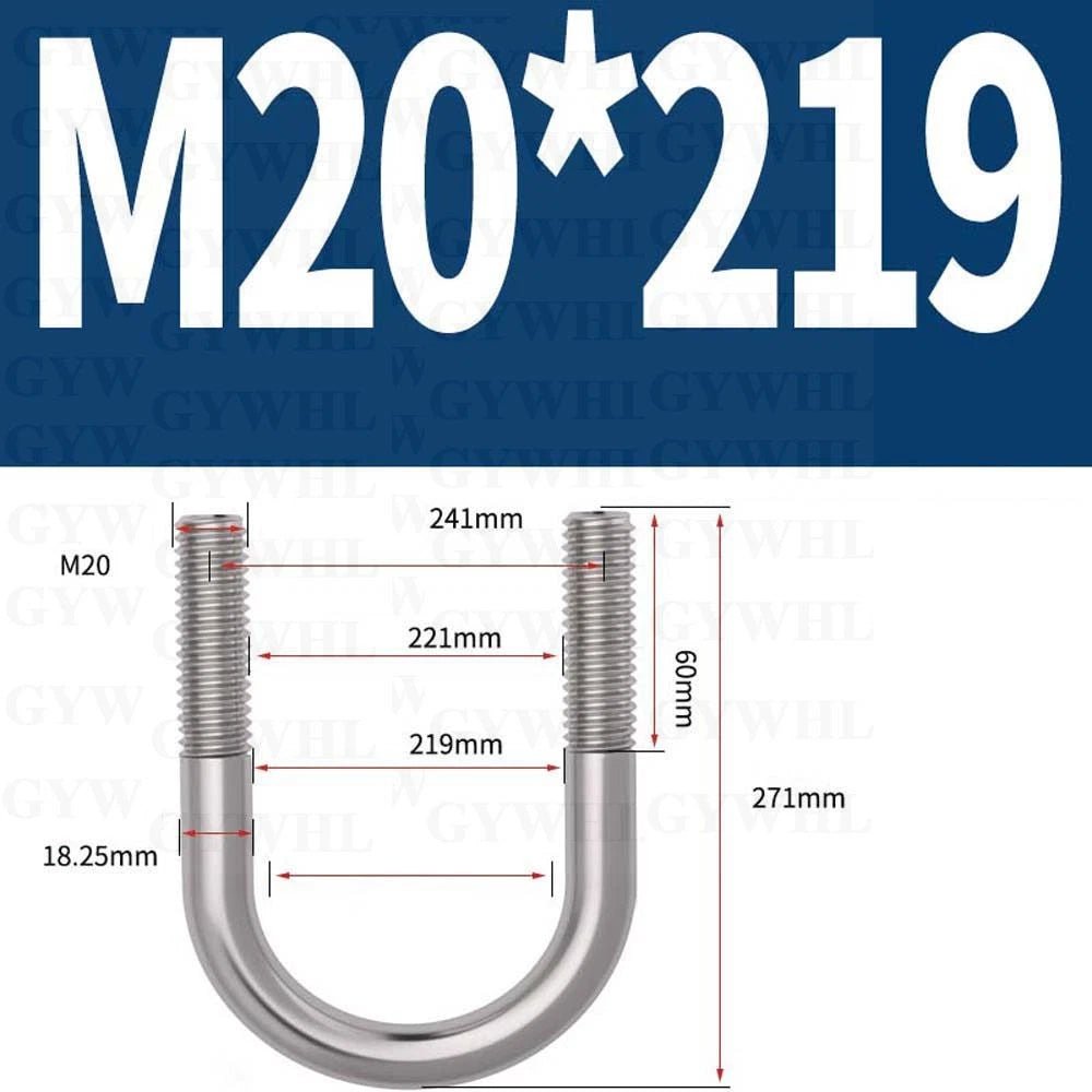 Marine Grade Round Bend U - Bolts — A2 & A4 Stainless Steel, M6 to M20 - HomeDIYer