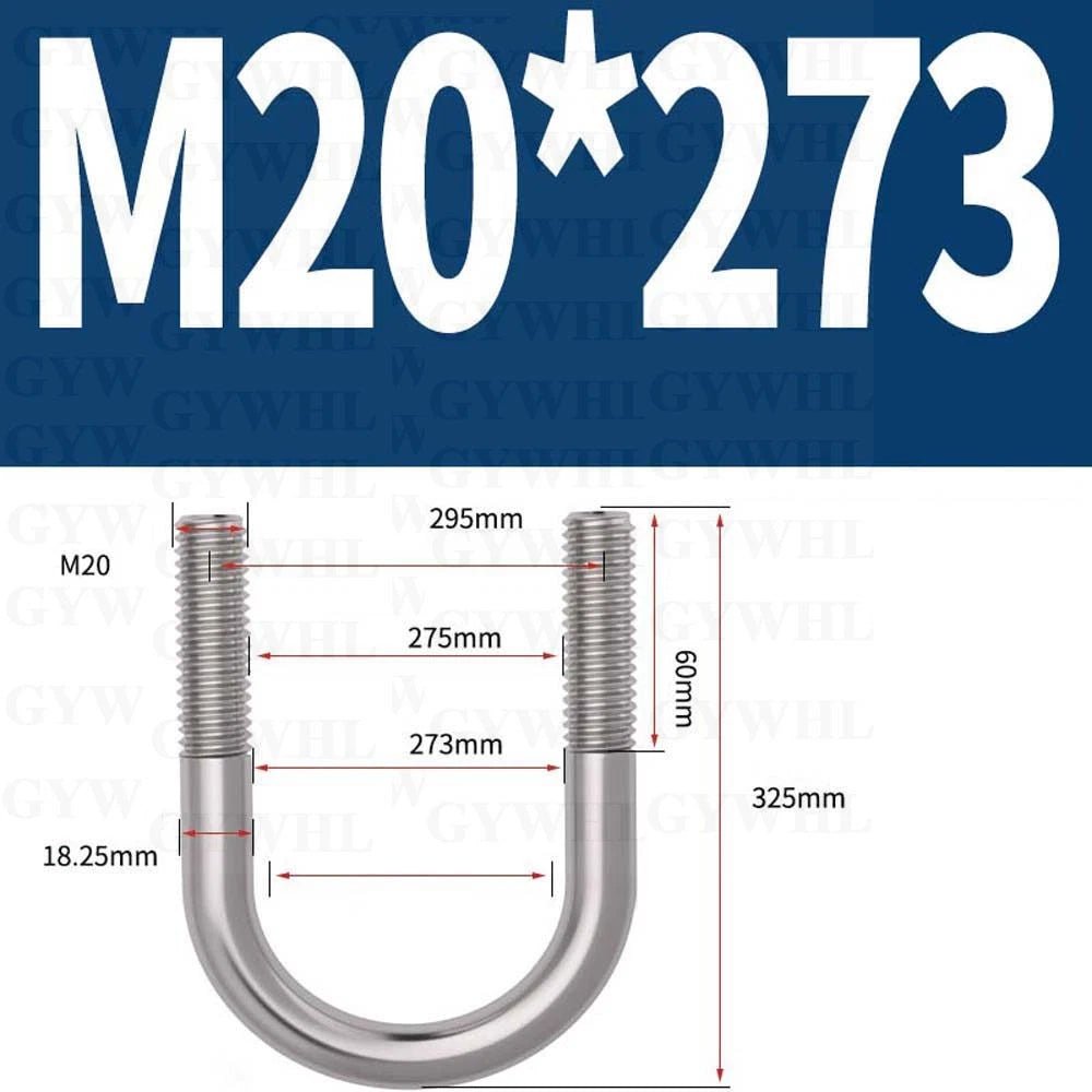 Marine Grade Round Bend U - Bolts — A2 & A4 Stainless Steel, M6 to M20 - HomeDIYer