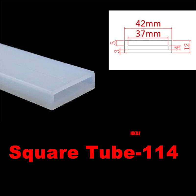 Square Silicone Rubber Hollow Tube Pipe Protector Seal Strips Width 2.5mm~108mm