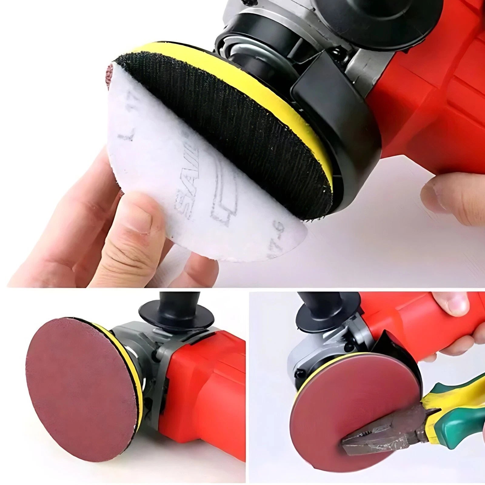 75mm - 225mm Wet & Dry Sanding Discs Sandpaper Film Hook and Loop Pads All Grit