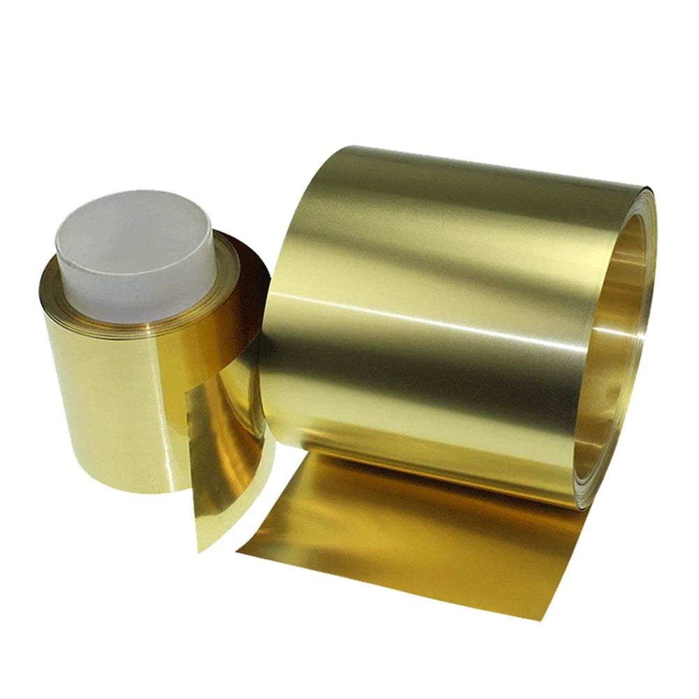 Ultra-Thin Brass Sheet Roll Foil Strip Band 0.02-1mm Thick 100/200/300mm Width