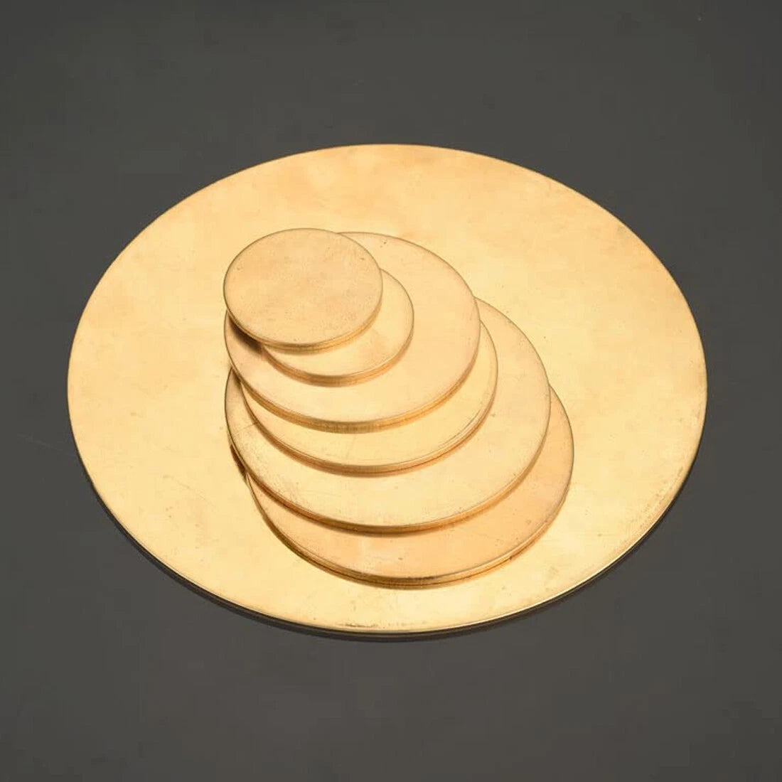 H62 Solids Brass Discs Blanks Metal Round Sheets OD 10-300mm Thick 0.3/0.5mm~4mm