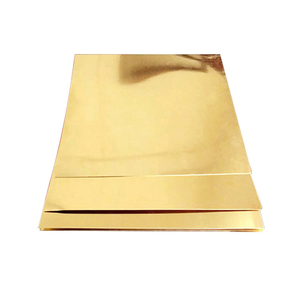 Natural Brass Sheet Flat Plate Metal guillotine cut 0.1mm to 5mm Multiple Sizes