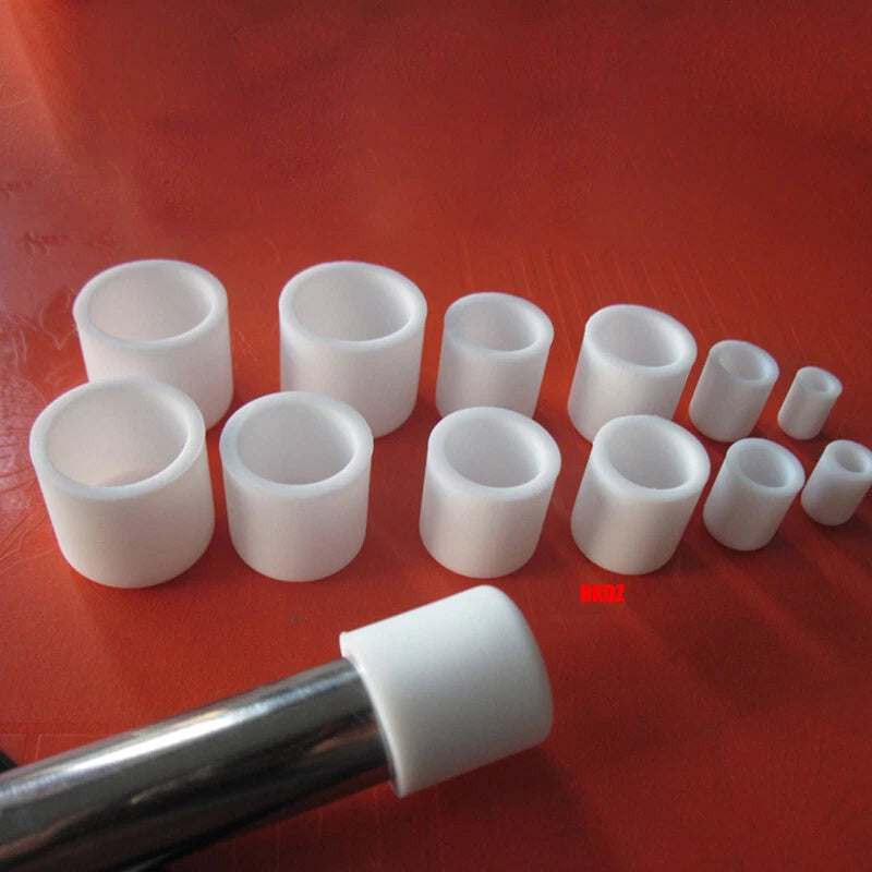 White Round Silicone Rubber End Caps for Tubes & Pipes — 3mm to 60.5mm