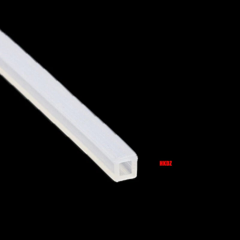 Square Silicone Rubber Hollow Tube Pipe Protector Seal Strips Width 2.5mm~108mm