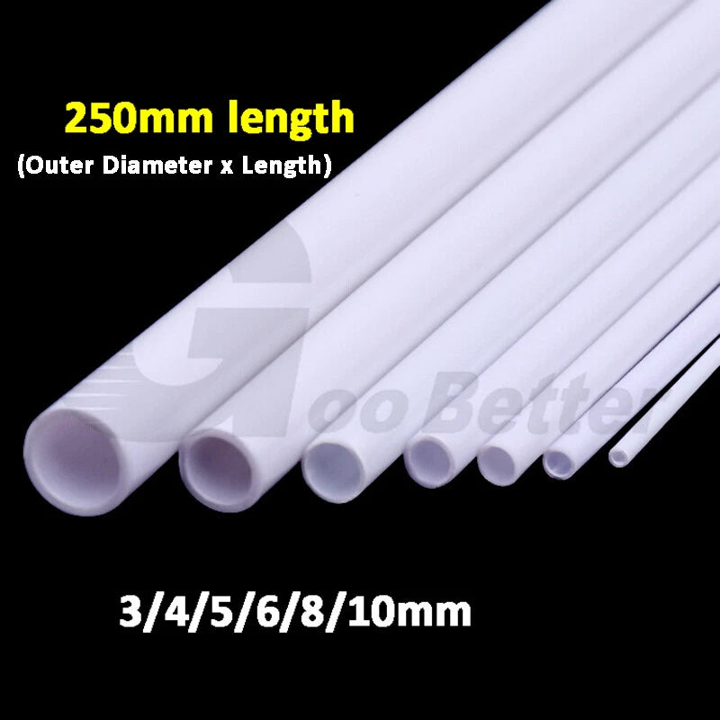 ABS Plastic Rods & Tubes – Round, Square, U/L/H-Profile Styrene Strips 250mm