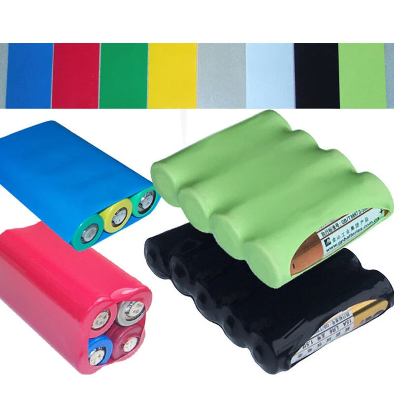 PVC Heat Shrink Tubing for RC Battery & 18650 Cells — 7mm to 120mm, Multicolor