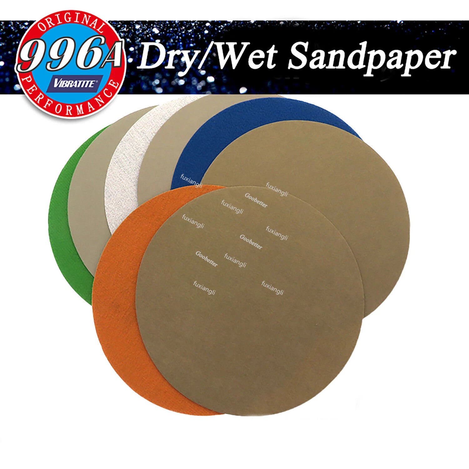 25mm-180mm Dry/Wet Sanding Discs Hook & Loop Abrasive Sandpaper Pads All Grit