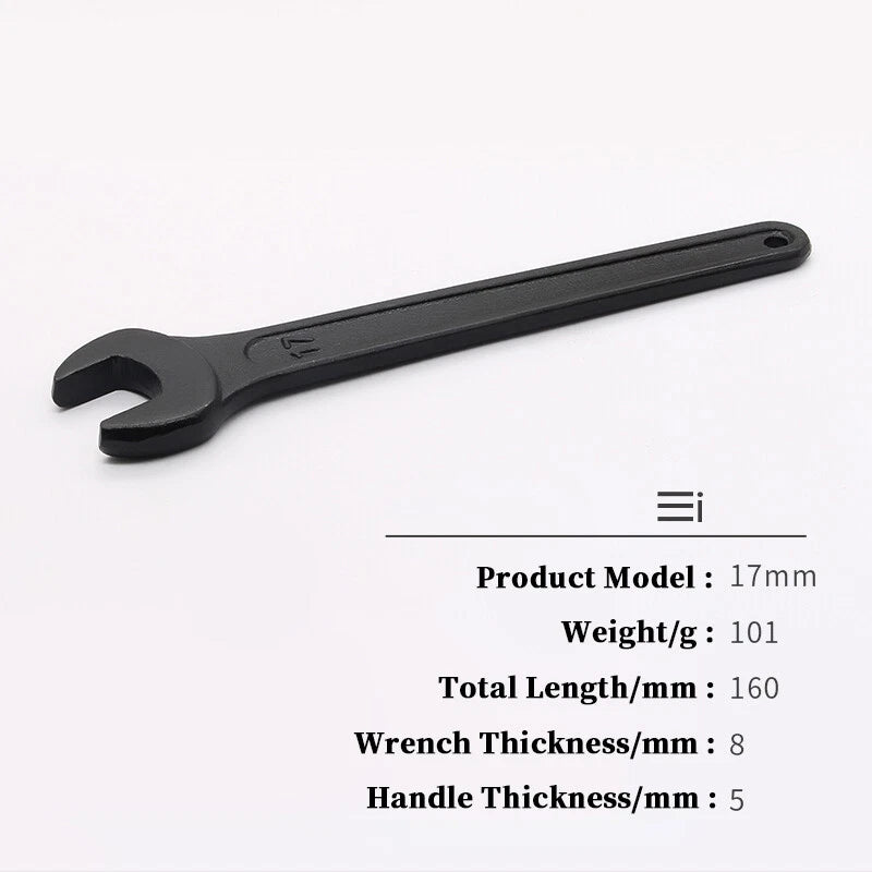 Black Heavy Duty Single Head Open End Wrenches Repair Spanner Workshop 14mm-50mm