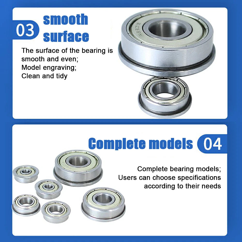 F604ZZ to F699ZZ Deep Groove Ball Bearing Flange Ball Bearings Double Shielded