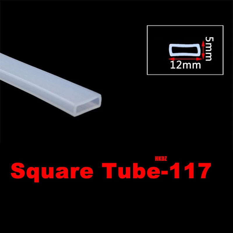 Square Silicone Rubber Hollow Tube Pipe Protector Seal Strips Width 2.5mm~108mm