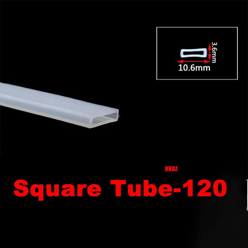Square Silicone Rubber Hollow Tube Pipe Protector Seal Strips Width 2.5mm~108mm