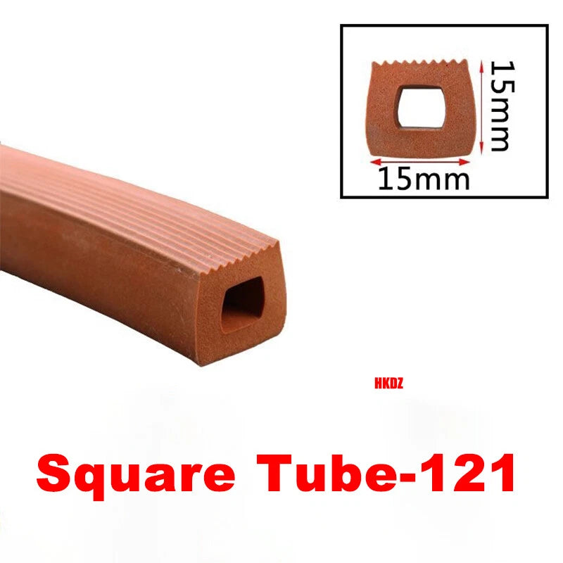 Square Silicone Rubber Hollow Tube Pipe Protector Seal Strips Width 2.5mm~108mm