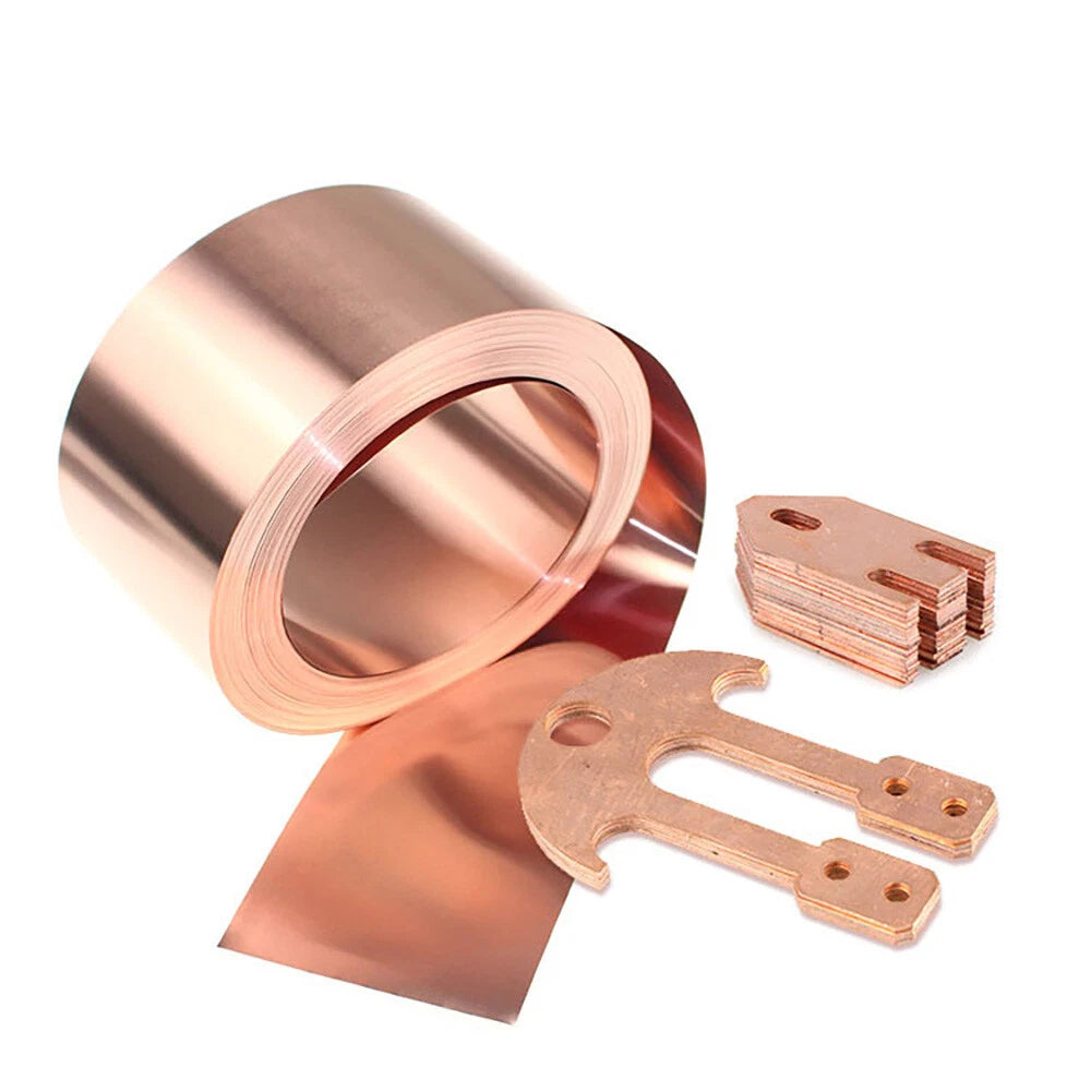 99.9% Pure Copper Cu Thin Metal Sheet Roll Foil Plate Strip T2 Thick 0.01mm-1mm