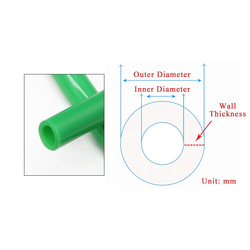 Food Grade Green Silicone Tube Beer Milk Flexible Hose Pipe Soft Rubber 1mm-25mm