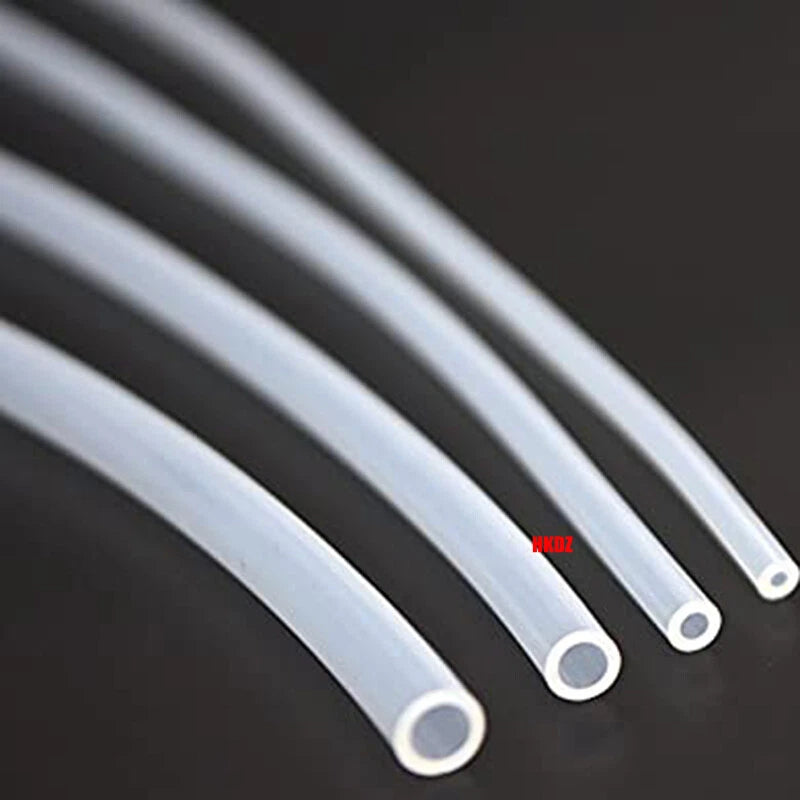 Clear Food Grade Silicone Tubing — Flexible Vacuum & Beer Hose, Multiple Sizes