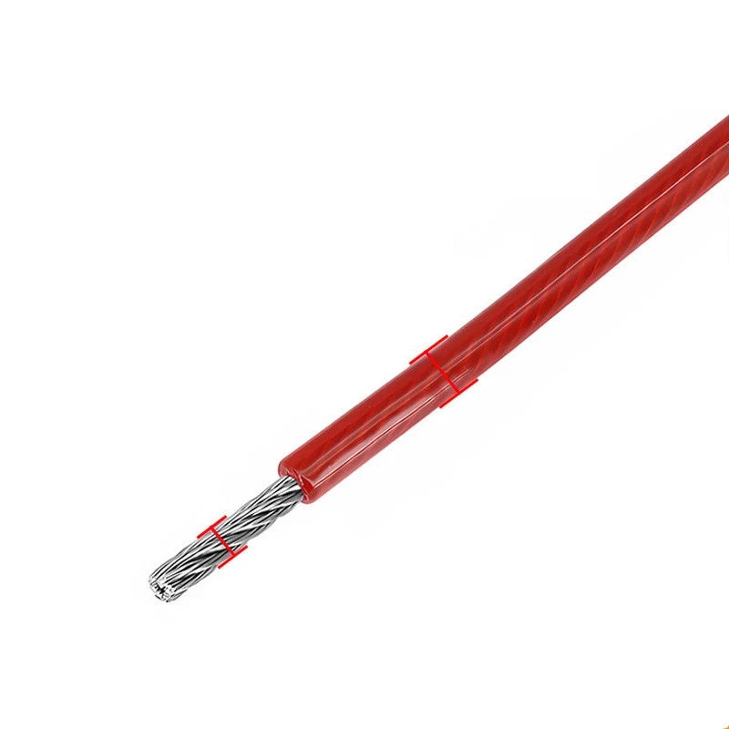 Stainless Steel Wire Rope Metal Cable Rigging 7x7 Pvc Plastic Coated 2,3,4,5,6mm