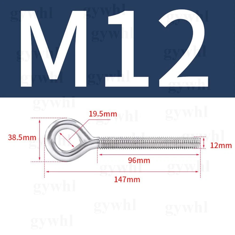 Stainless Steel Eye Bolts M4–M24 | A2 Forged Metric Lifting Ring Screws
