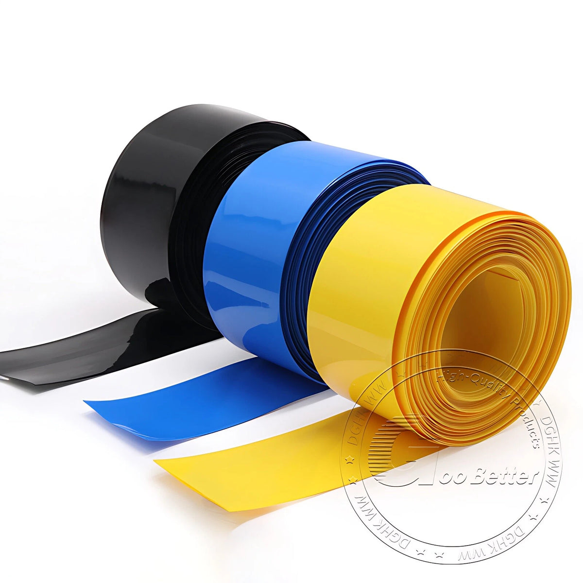PVC Heat Shrink Tubing for Battery Packs — 7mm to 242mm, 10 Colors