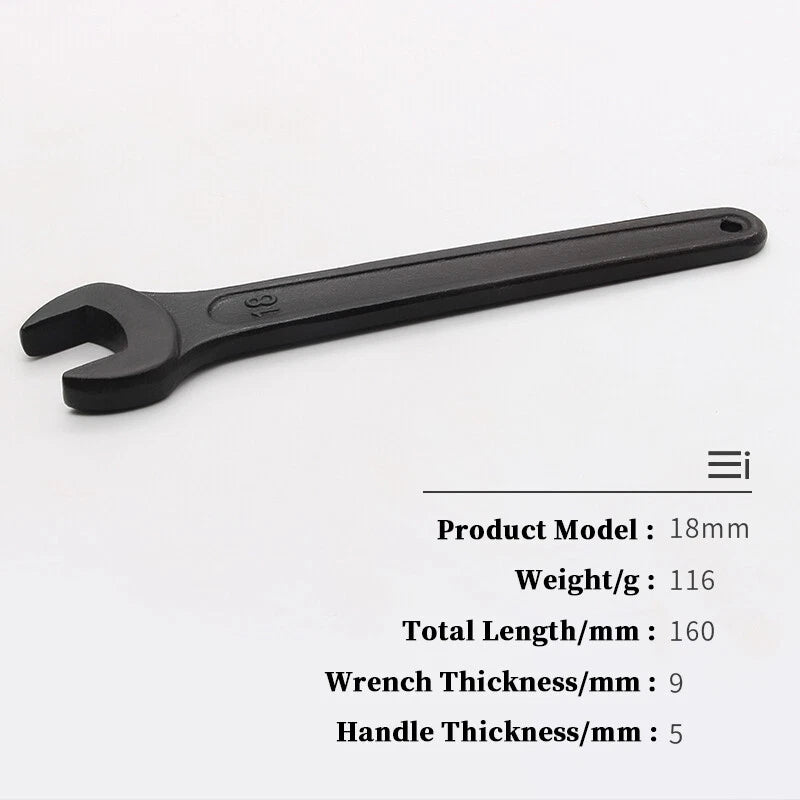 Black Heavy Duty Single Head Open End Wrenches Repair Spanner Workshop 14mm-50mm
