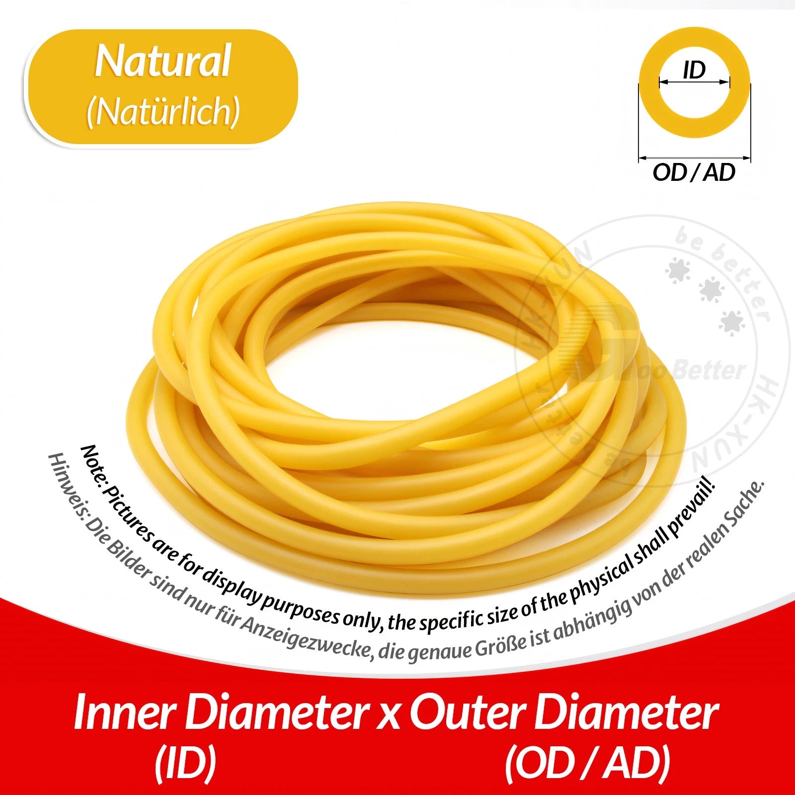 Latex Rubber Tube — Elastic Surgical Tubing for Slingshot, Fishing & DIY