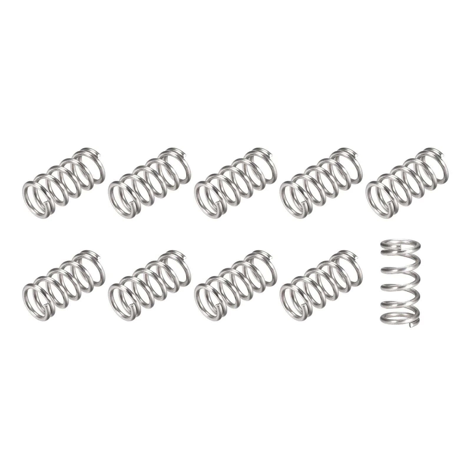 10Pcs 0.15mm WireDia 304 Stainles Steel Compression Spring Pressure Small Spring