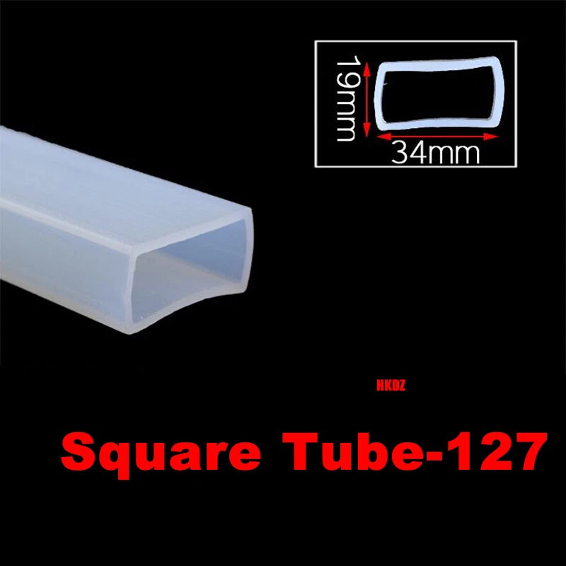 Square Silicone Rubber Hollow Tube Pipe Protector Seal Strips Width 2.5mm~108mm